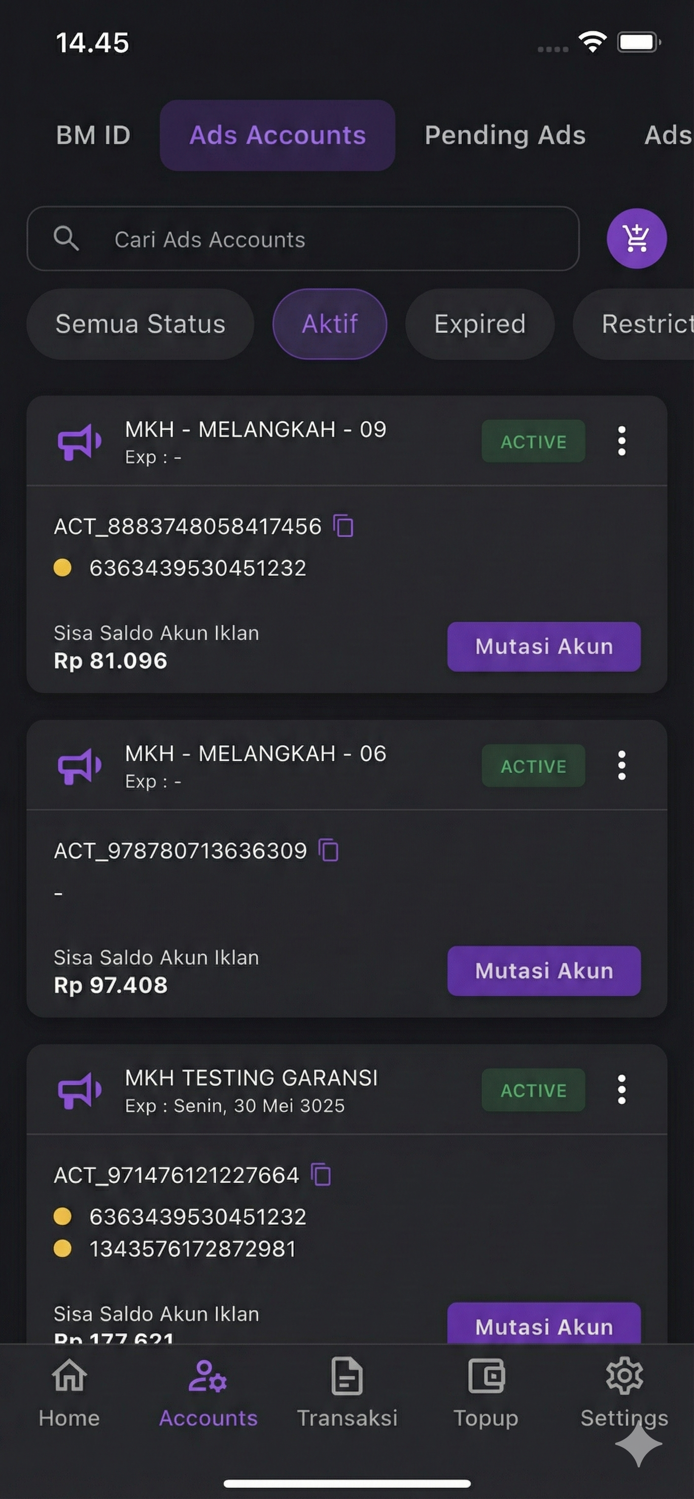 Melangkah Mobile App