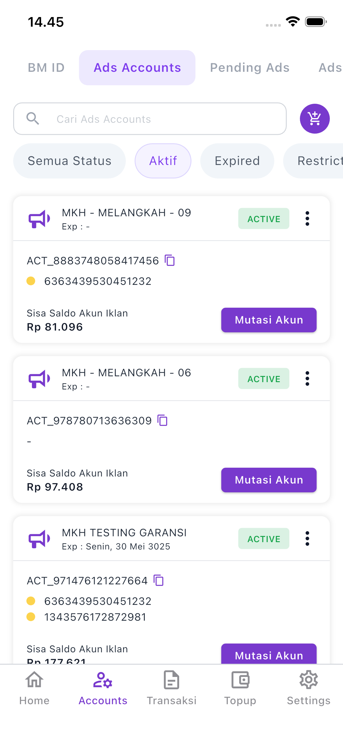 Melangkah Mobile App