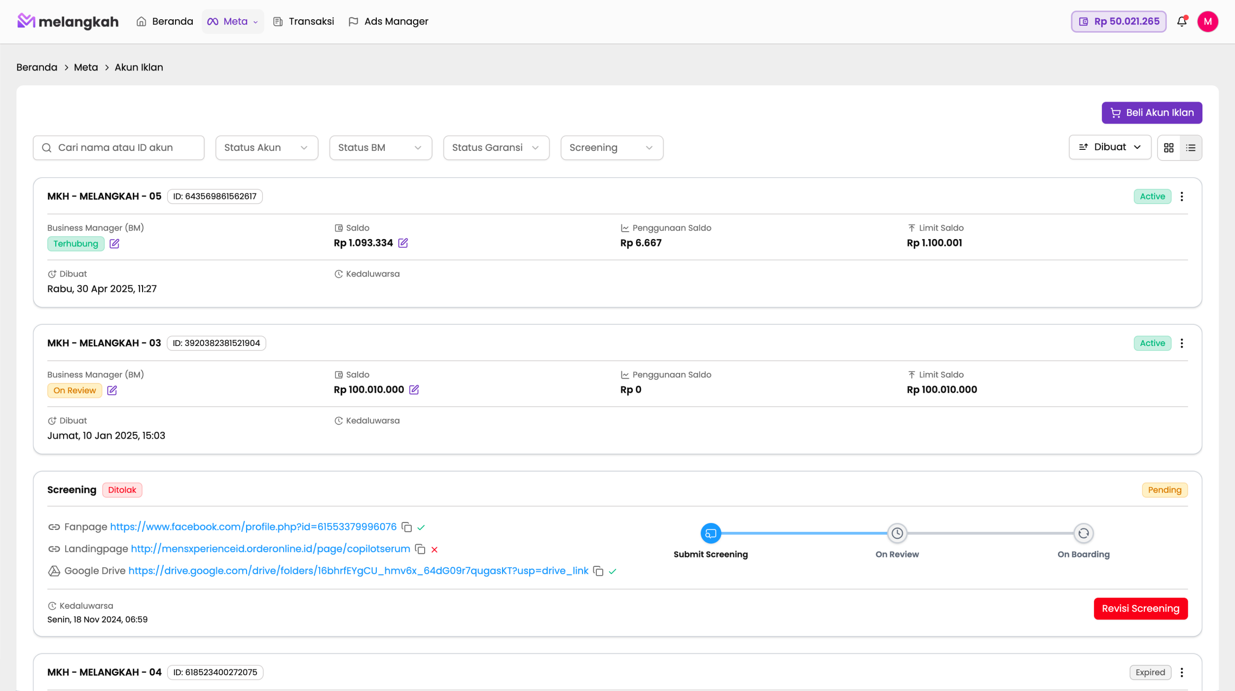 Landing page preview